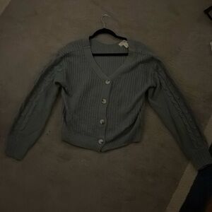 Chunky knit button down sweater